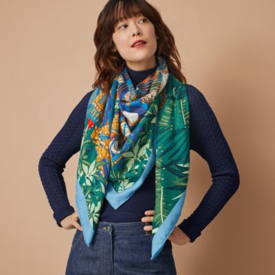 SALE 12/2(mon)までエルメス　Hermes cotton shawl Eperon d'Or et Tenues de Jour shawl 140 | Hermès USA